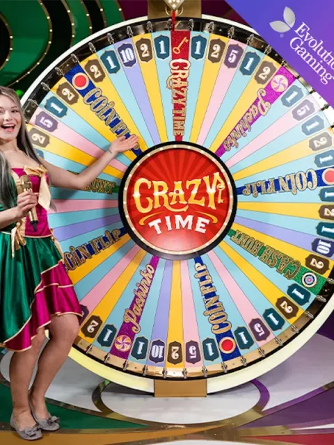 Crazy Time live game show by Evolution at PowerUp Casino